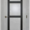 межкомнатные двери из массива Модерн белое серебро