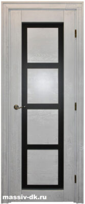 межкомнатные двери из массива Модерн белое серебро
